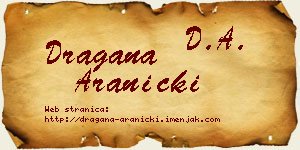 Dragana Aranicki vizit kartica